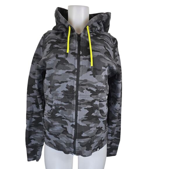 American Giant Camoflauge Athletic Athleisure Moto Full Zip Women's Jacket M - Picture 1 of 5